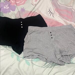 Thinx Sleep Shorts - Black and Gray